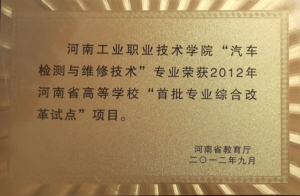 河南省高等学校“首批专业综合改革试点”项目
