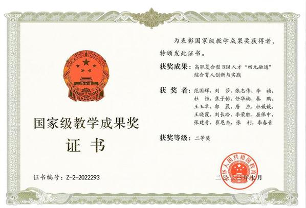 国家级教学成果二等奖